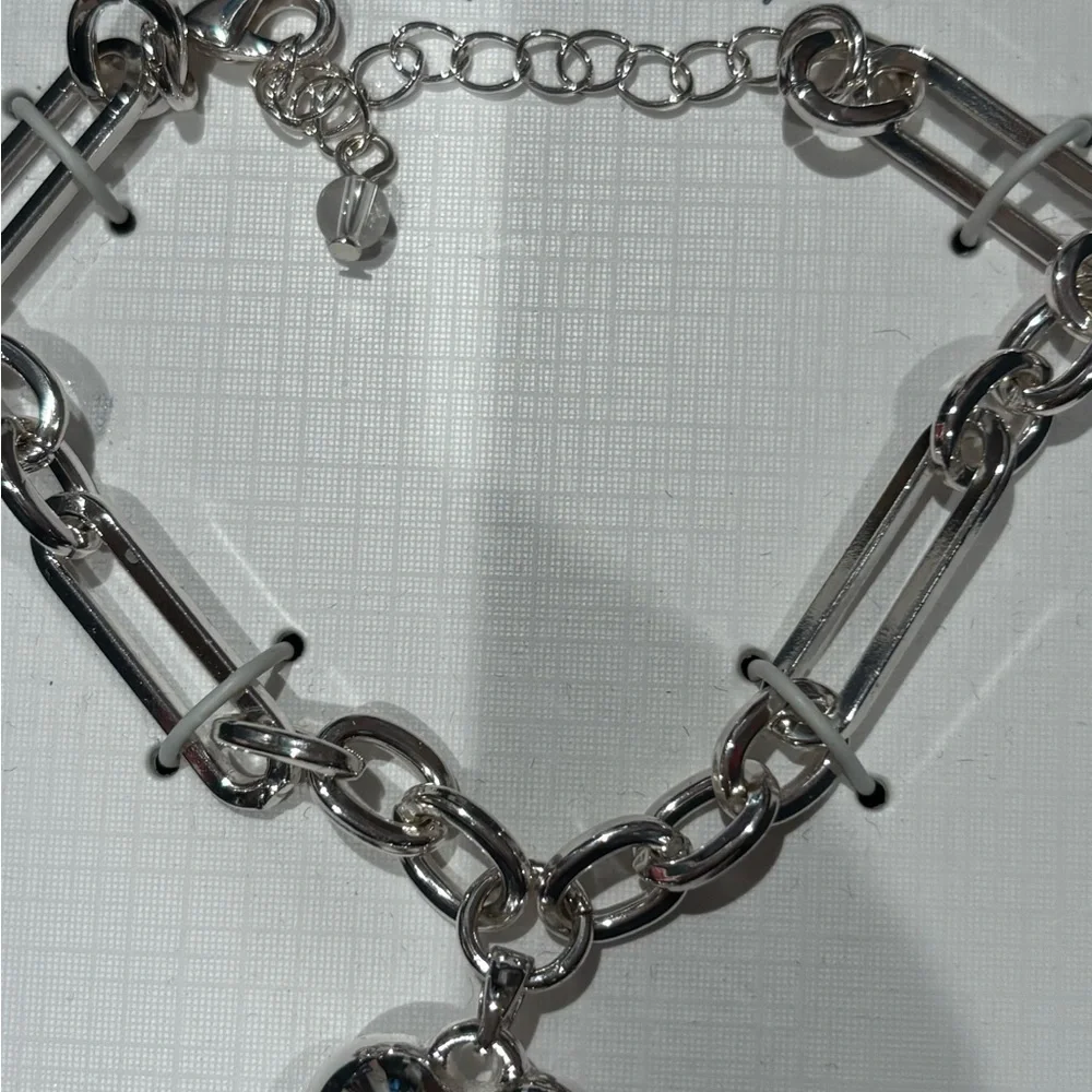NIB House of Harlow 1960 Silver Heart Bracelet